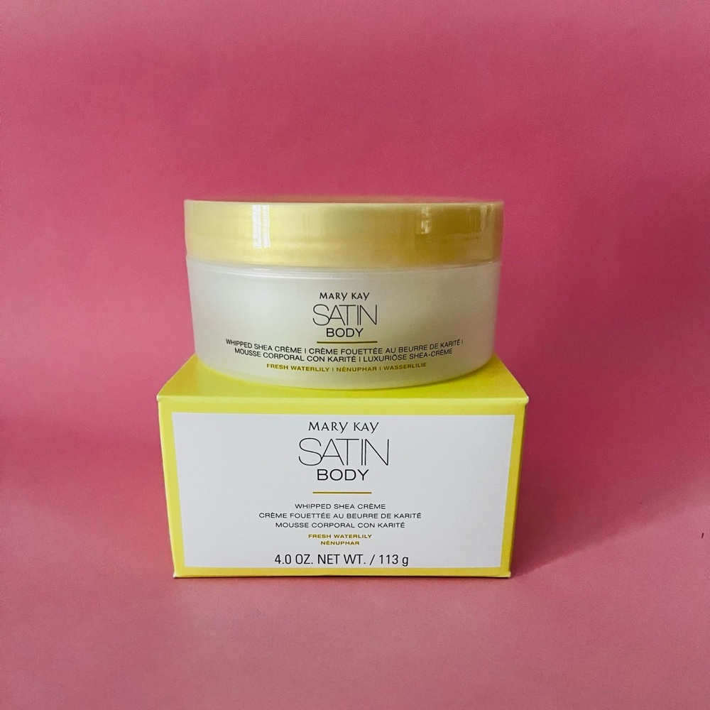 Mary Kay Satin Body Whipped Shea Crème - Yellow & White Packaging